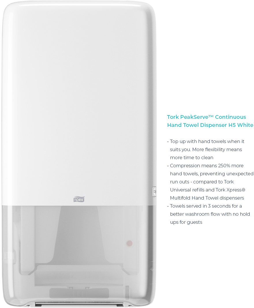 Tork PeakServe™ Continuous Hand Towel Dispenser H5 White (552500)